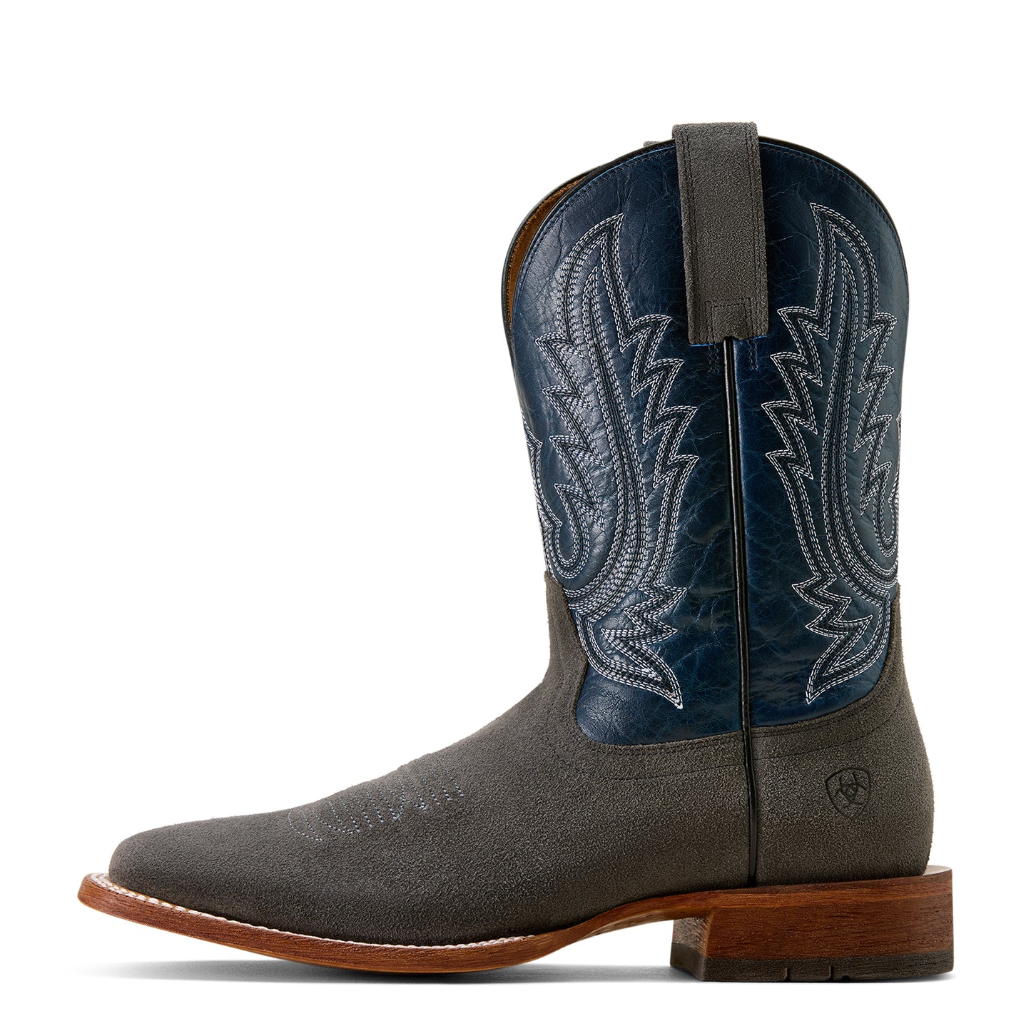 Ariat Men's County Roads Wide Square Toe Cowboy Boot Iron Grey