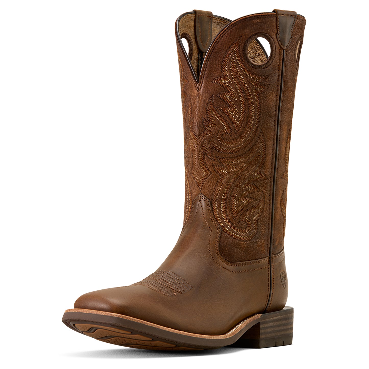 Ariat Men's Highland Toughstock Wide Square Toe Cowboy Boot Distressed Brown