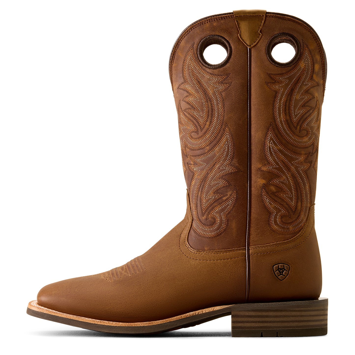 Ariat Men's Highland Toughstock Wide Square Toe Cowboy Boot Distressed Brown