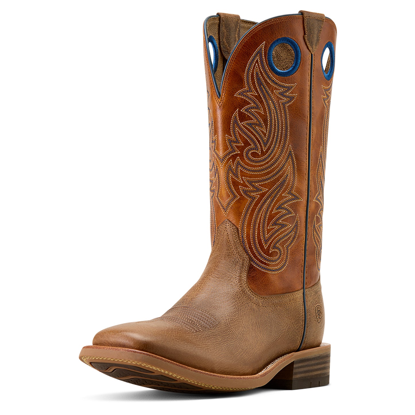 Ariat Men's Highland Toughstock Wide Square Toe Cowboy Boot Cottage Brown