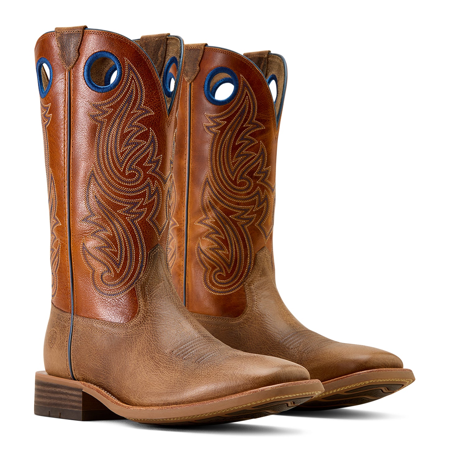 Ariat Men's Highland Toughstock Wide Square Toe Cowboy Boot Cottage Brown