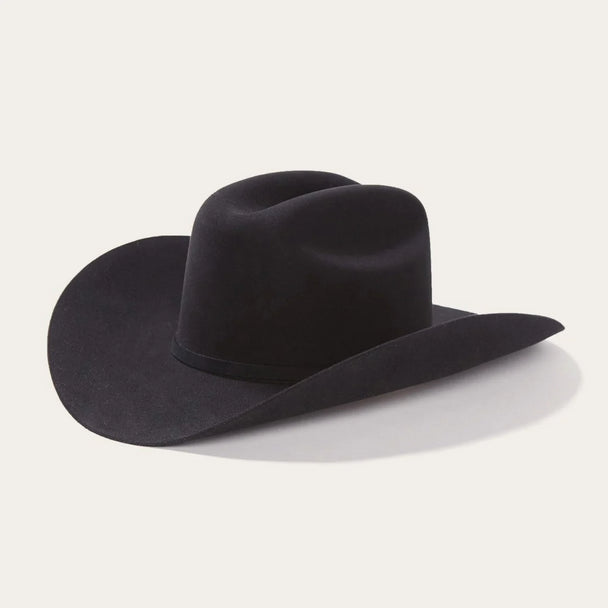 Stetson 77 Prestige GE El Presidente 100x Premier Cowboy Fur Felt Hat Western Regular Crown Black