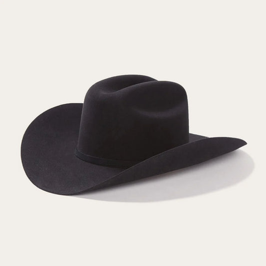 Stetson 77 Prestige GE El Presidente 100x Premier Cowboy Fur Felt Hat Western Regular Crown Black