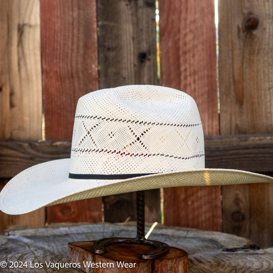 Resistol 20x Rusty Cowboy Hat Straw Hat Ivory/Grey