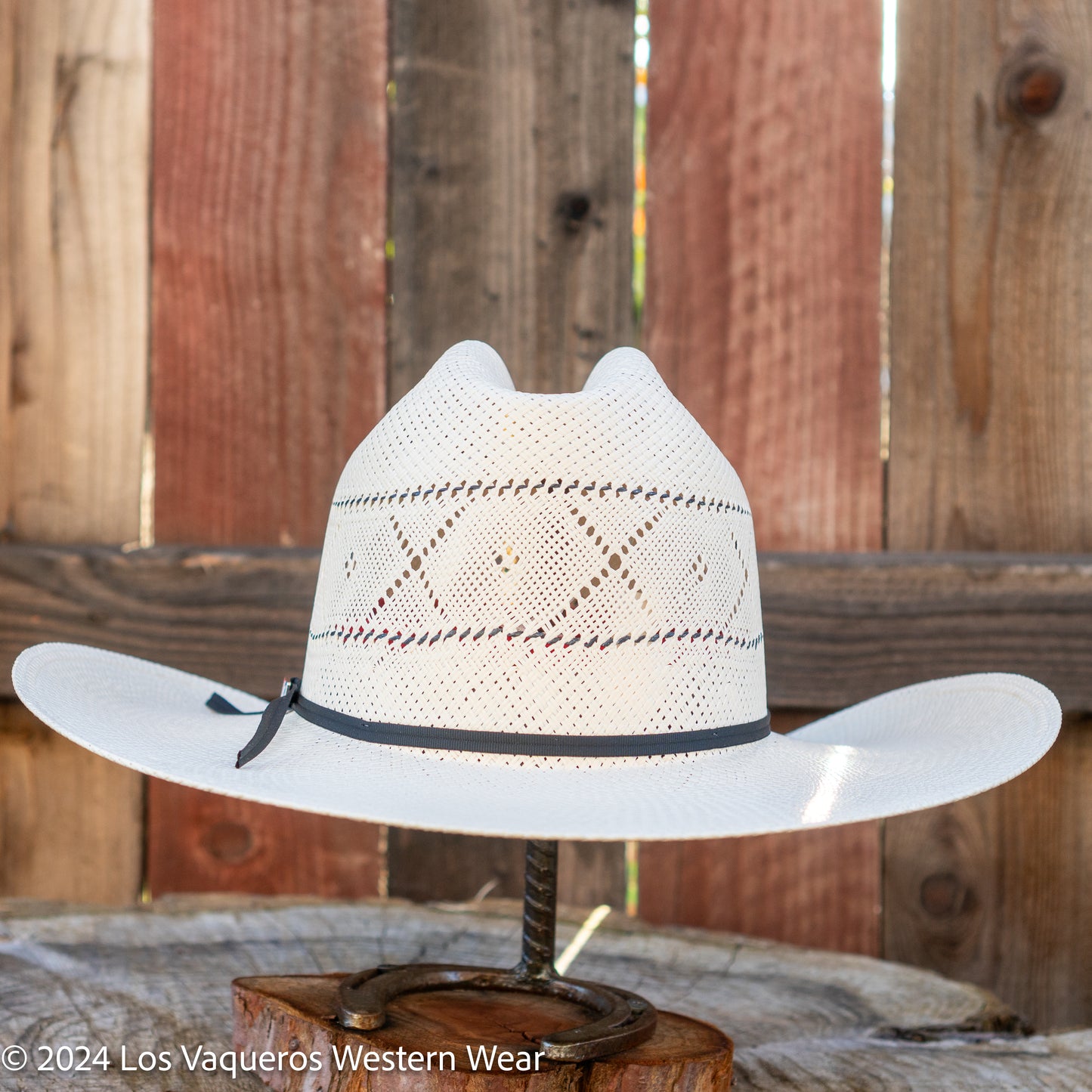 Resistol 20x Rusty Cowboy Hat Straw Hat Ivory/Grey