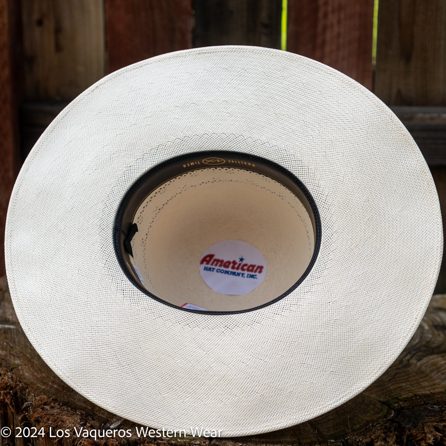 American Hat Company Straw Hat Regular Pacman White