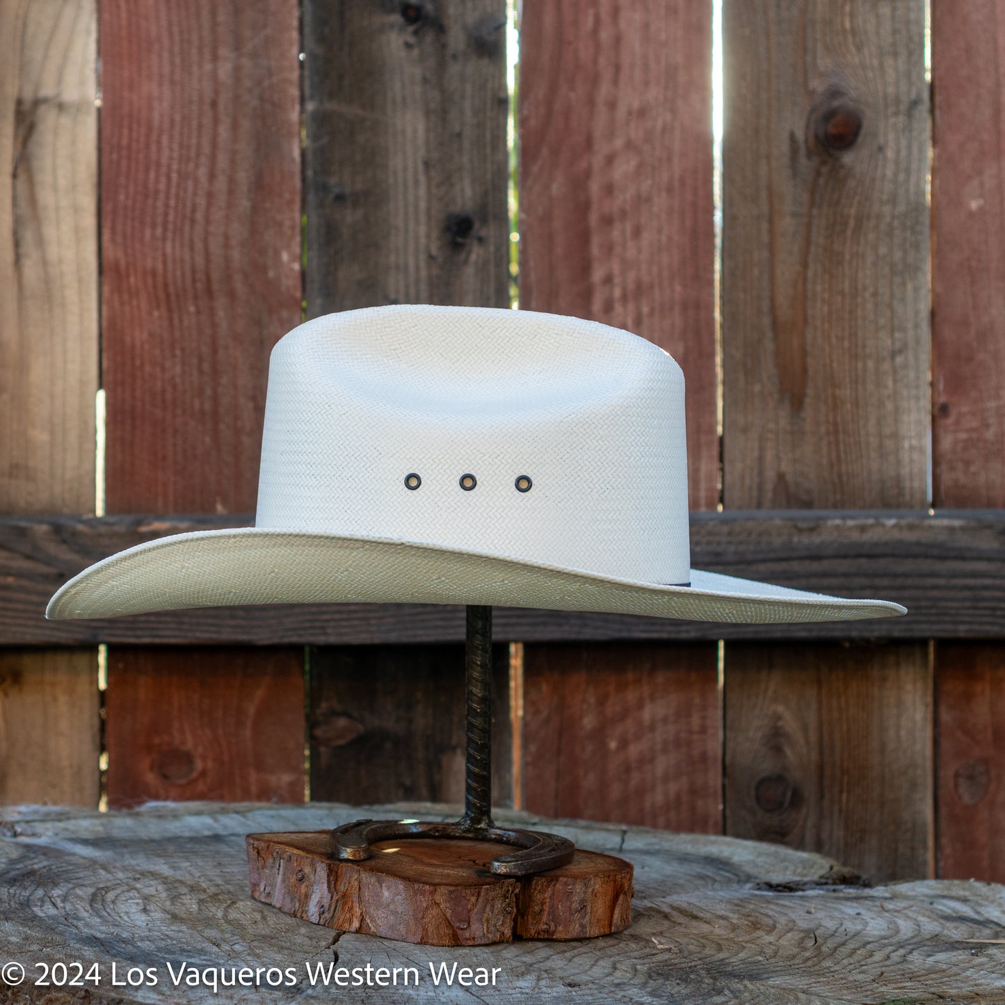 Stetson Rancher 81 Black Eye 10x Straw Cowboy Hat Crown Natural