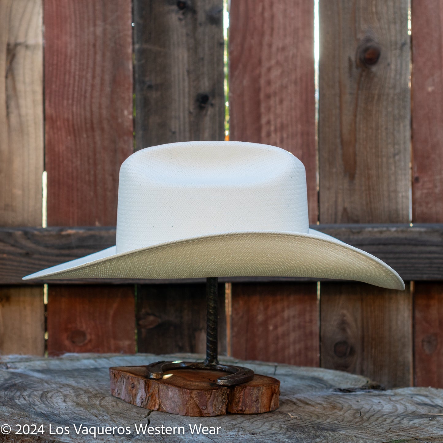 Stetson Primo Cognac 10x Straw Cowboy Hat Crown Natural