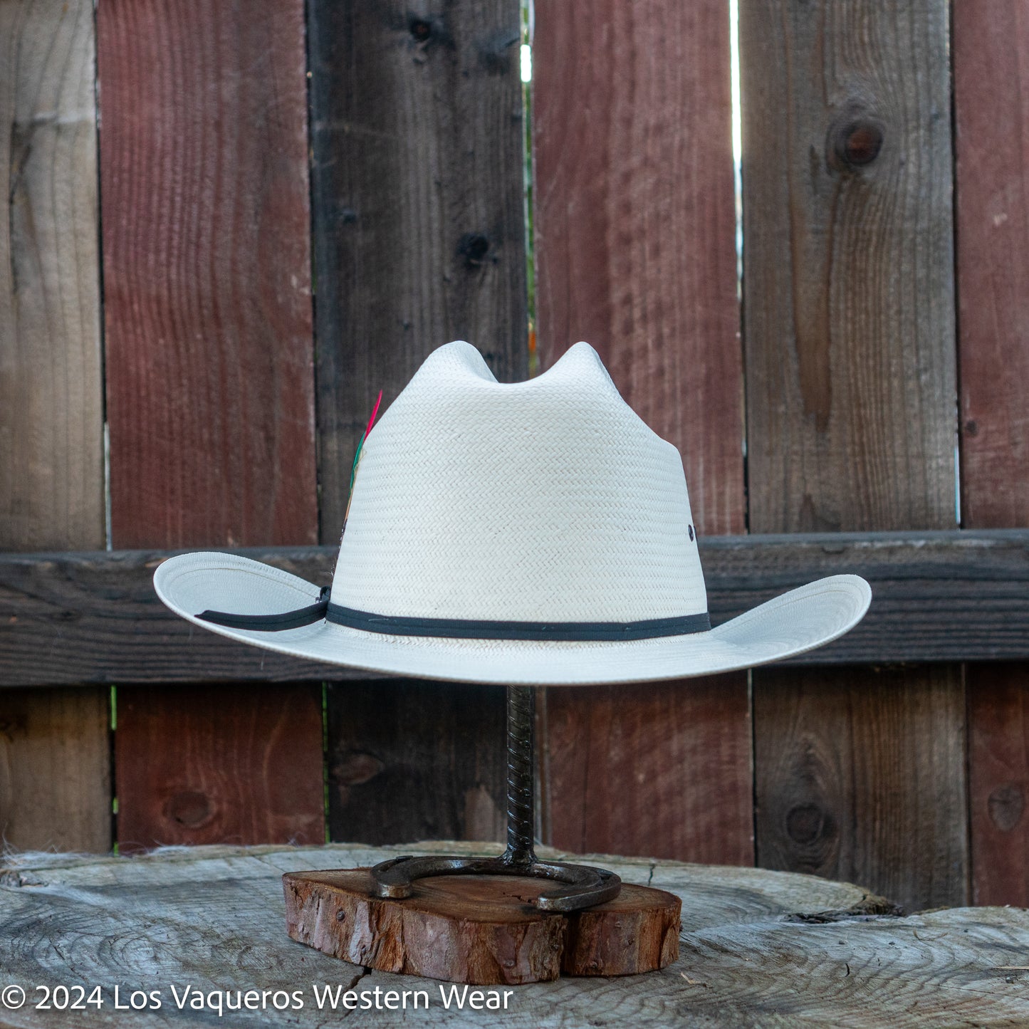 Stetson Spartan 81 BK Eye 10x Straw Cowboy Hat Crown Natural