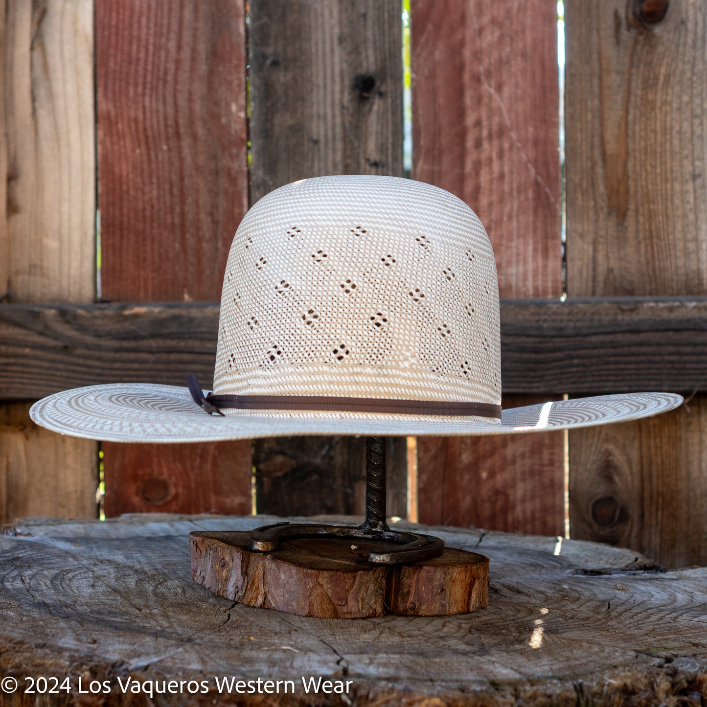 Resistol 20x Conley Open Crown Cowboy Hat Straw Hat Natural/Tan