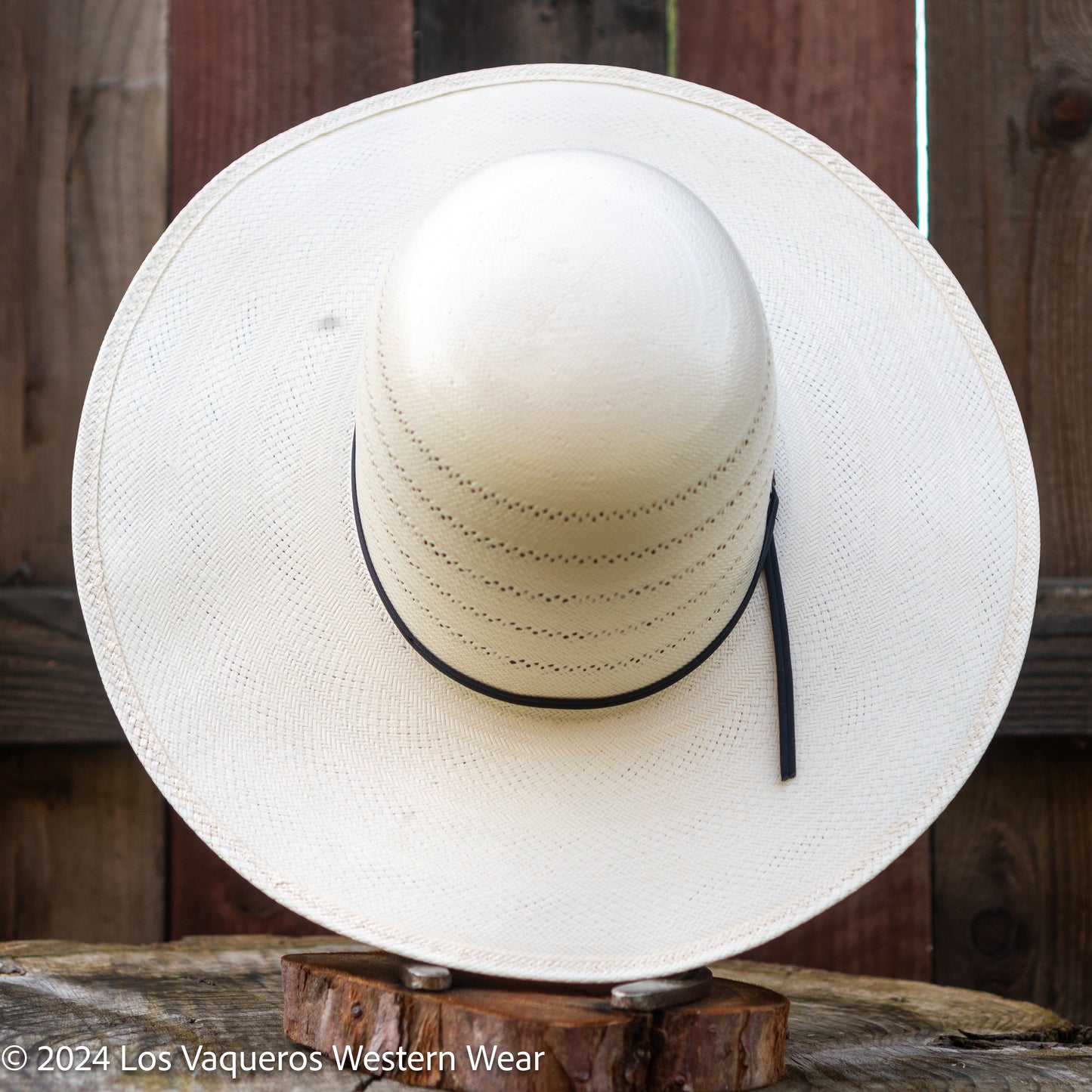 American Hat Company Straw Hat Regular Crown Five Corners White