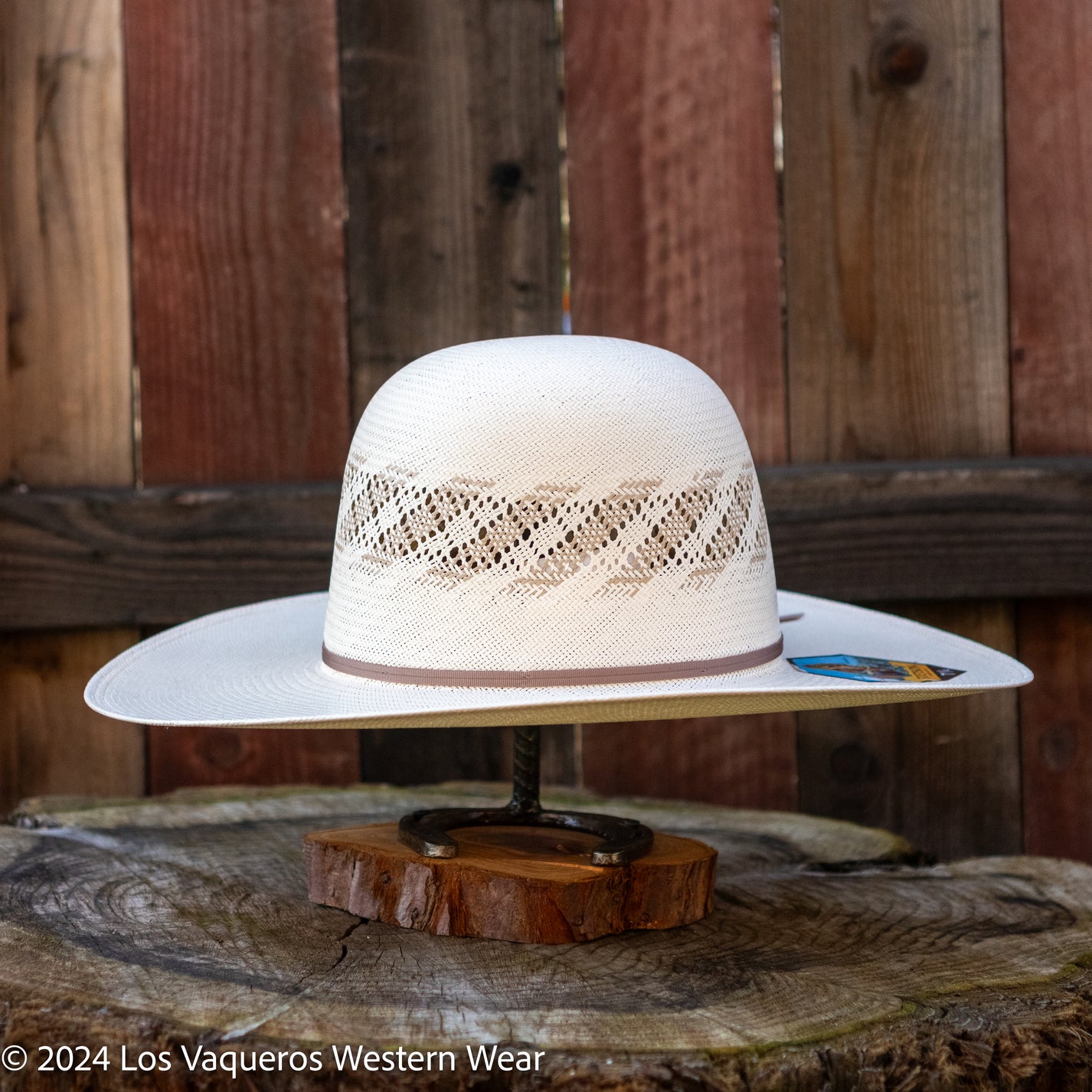 Stetson Thunder 10x Straw Cowboy Hat Regular Crown Natural/Pattern