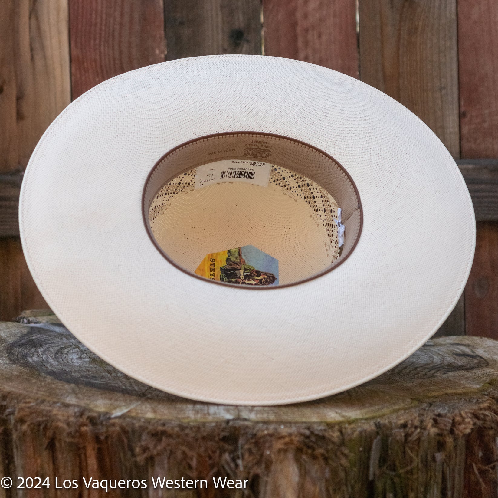 Stetson Thunder 10x Straw Cowboy Hat Regular Crown Natural/Pattern