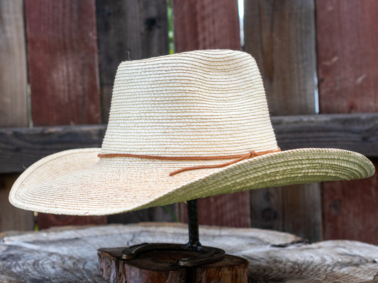 SunBody Hats Guatemala Reata Two Palm Leaf Hat Tan