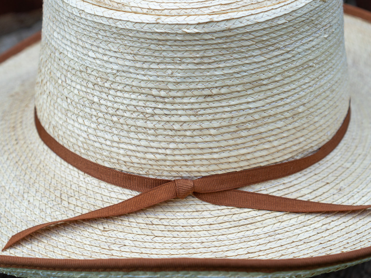 SunBody Hats Guatemala Reata Crease Bound Edge Brown Palm Leaf Hat Tan
