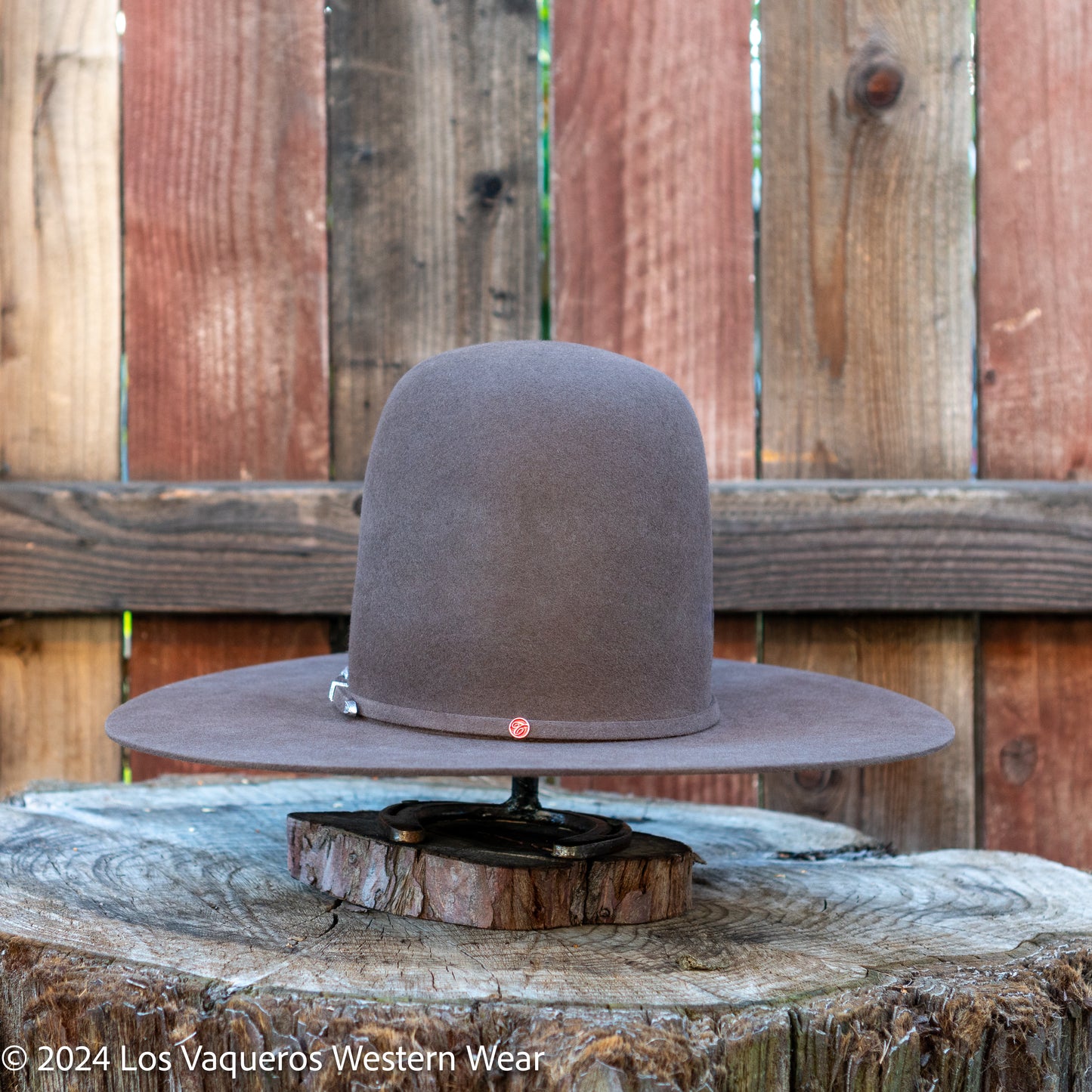 Tacchino 10X Beaver Fur Felt Hat 7" Tall Crown 4.25" Brim Mocha