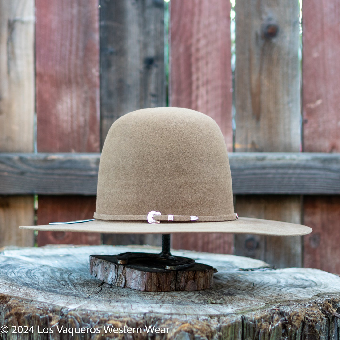 Tacchino 10X Beaver Fur Felt Hat 7" Tall Crown 4.25" Brim Whisky