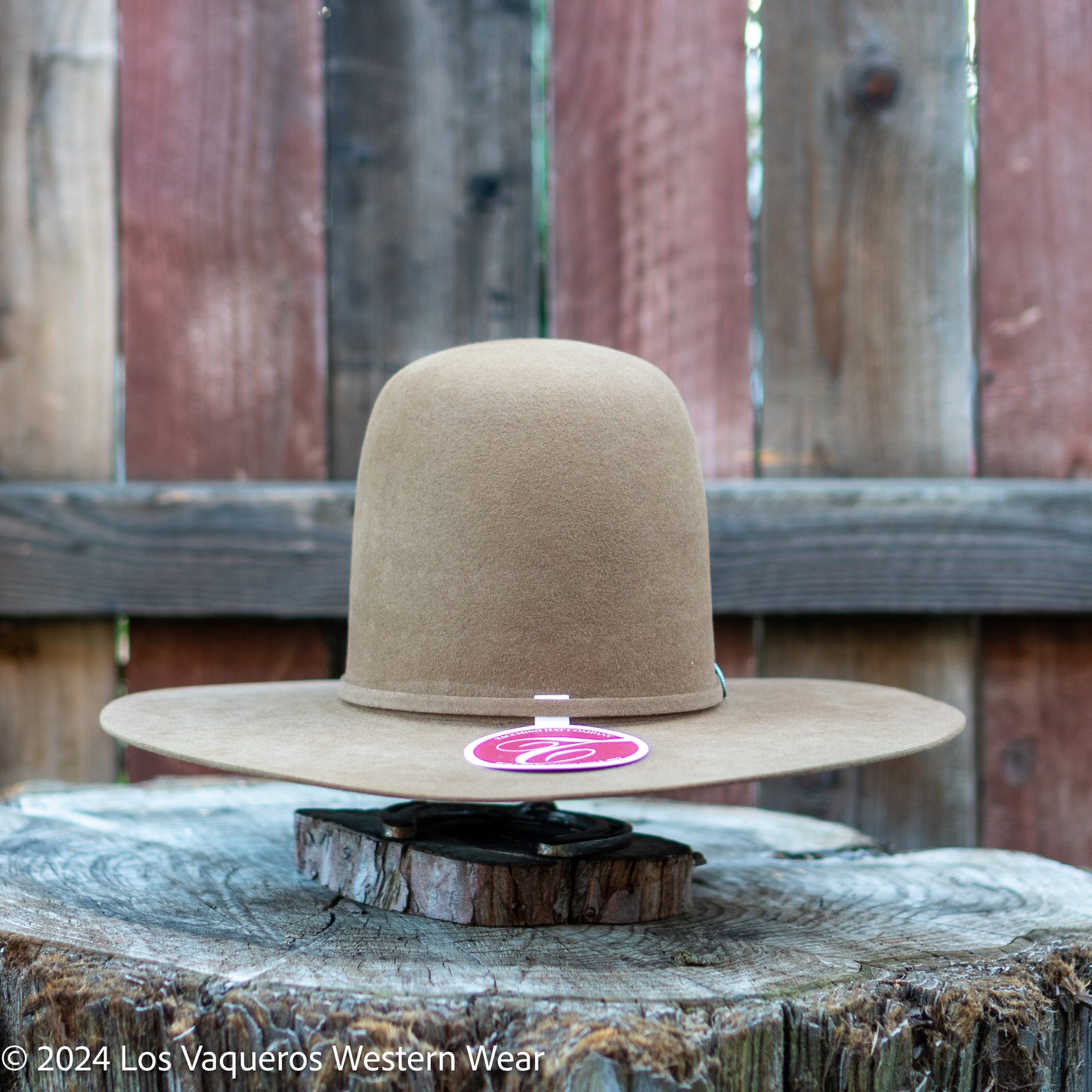 Tacchino 10X Beaver Fur Felt Hat 7" Tall Crown 4.25" Brim Whisky