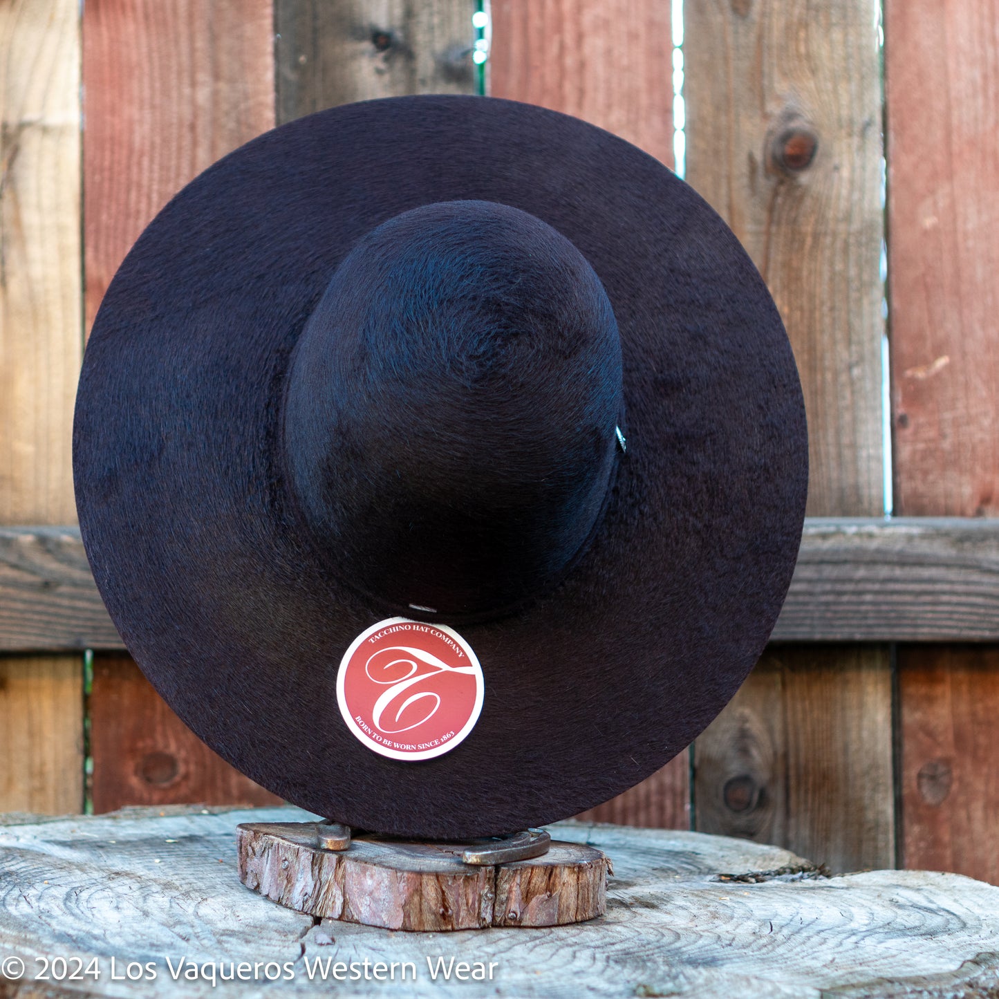 Tacchino 10X Beaver Grizzly Fur Felt Hat 6" Regular Crown 4.25" Brim Black Cherry