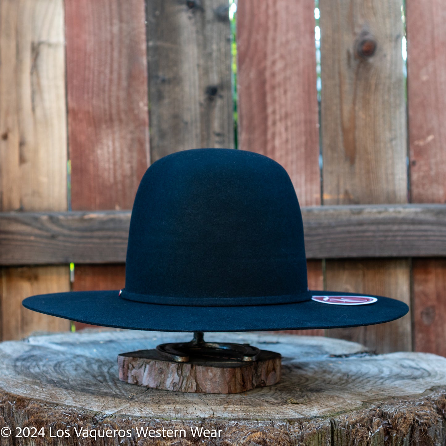 Tacchino 10X Beaver Fur Felt Hat 7" Tall Crown 4.25" Brim Black