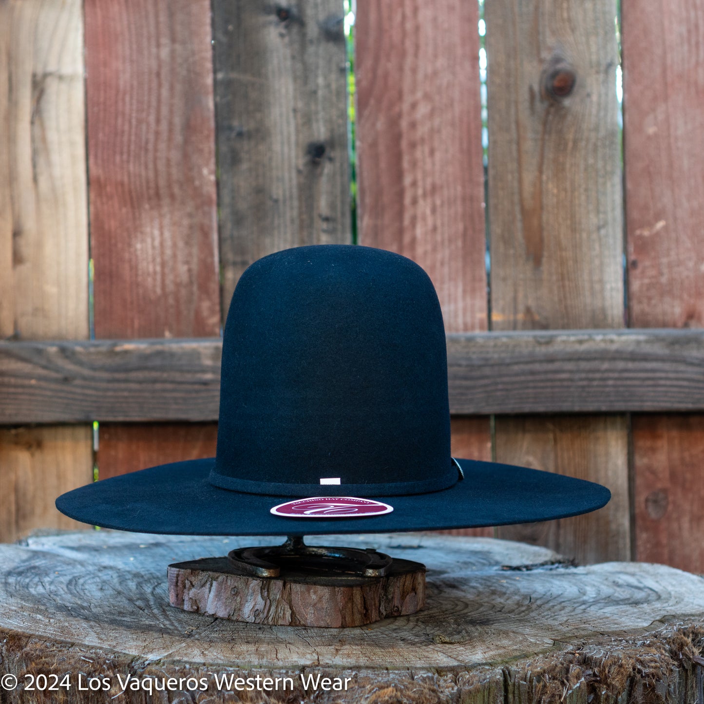 Tacchino 10X Beaver Fur Felt Hat 7" Tall Crown 4.25" Brim Black