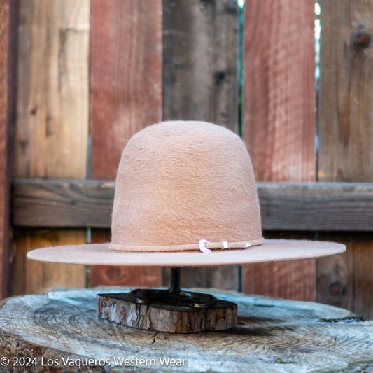 Tacchino 10X Beaver Grizzly Fur Felt Hat 7" Tall Crown 4.25" Brim Gold