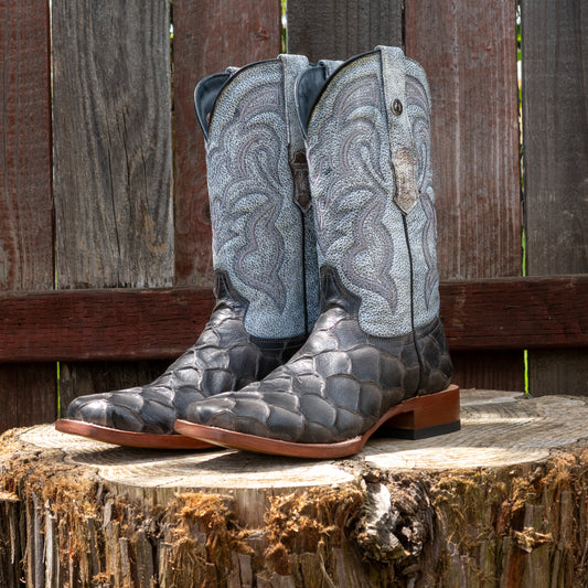 Tanner Mark Boots Men's TM205576 Print Monster Fish Montana Grey