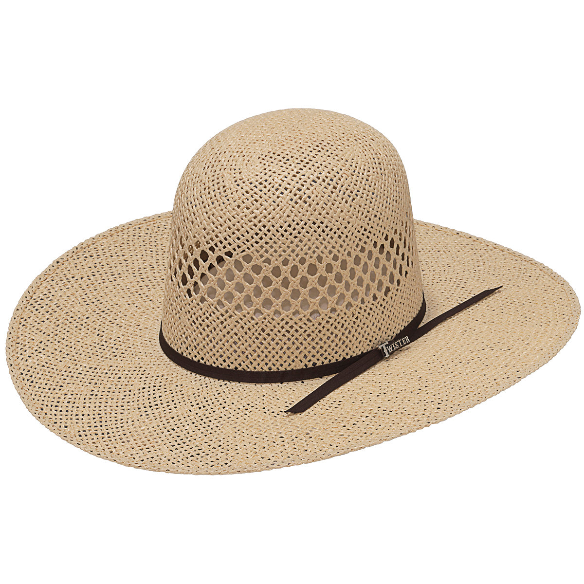 Twister Straw Hat Regular Crown 4 1/2" Brim Jute Tan
