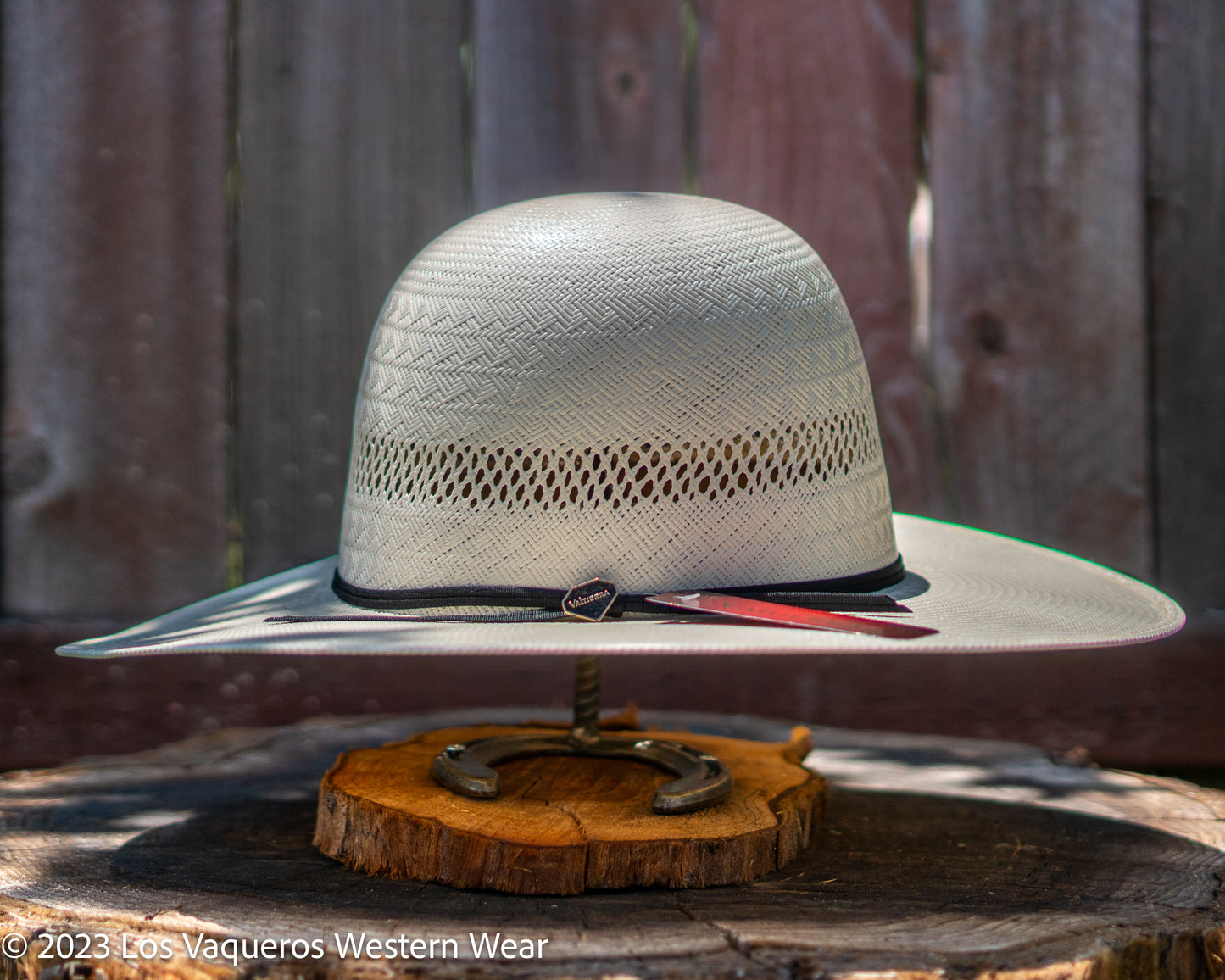 Valtierra Straw Hat Regular Crown Rolling Dice White