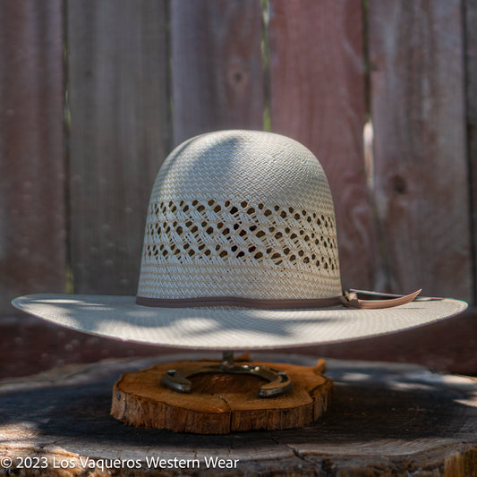 Valtierra Straw Hat Regular Crown Nest Tan White