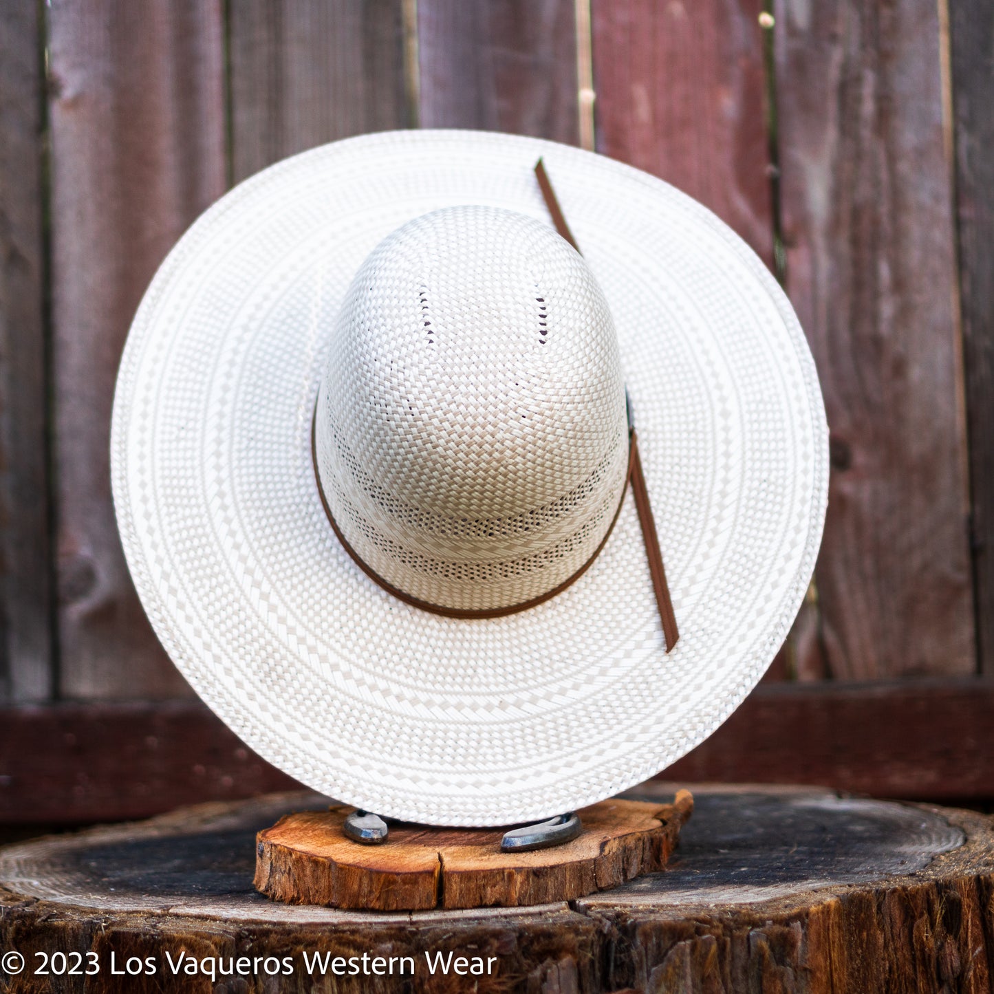 Laredo Straw Hat Regular Two Rounds Tan White