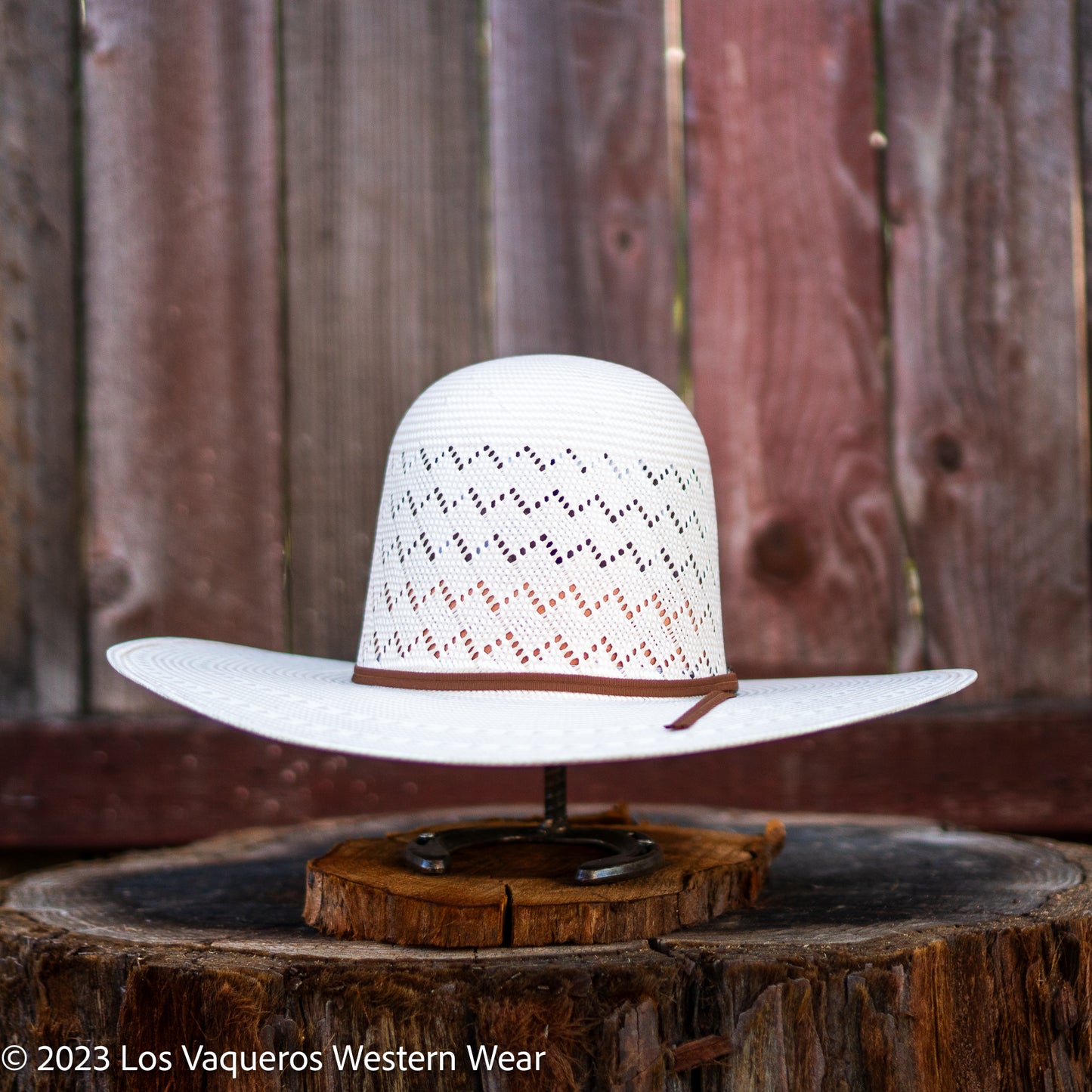 Laredo Straw Hat Regular Waves Tan White
