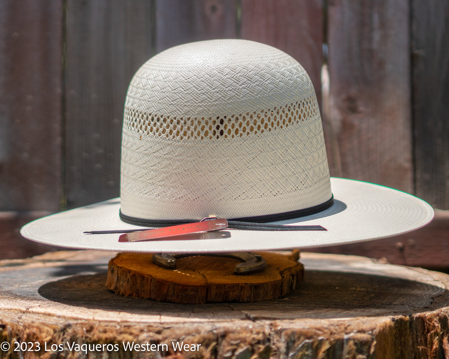 Valtierra Straw Hat Tall Crown Rolling Dice White