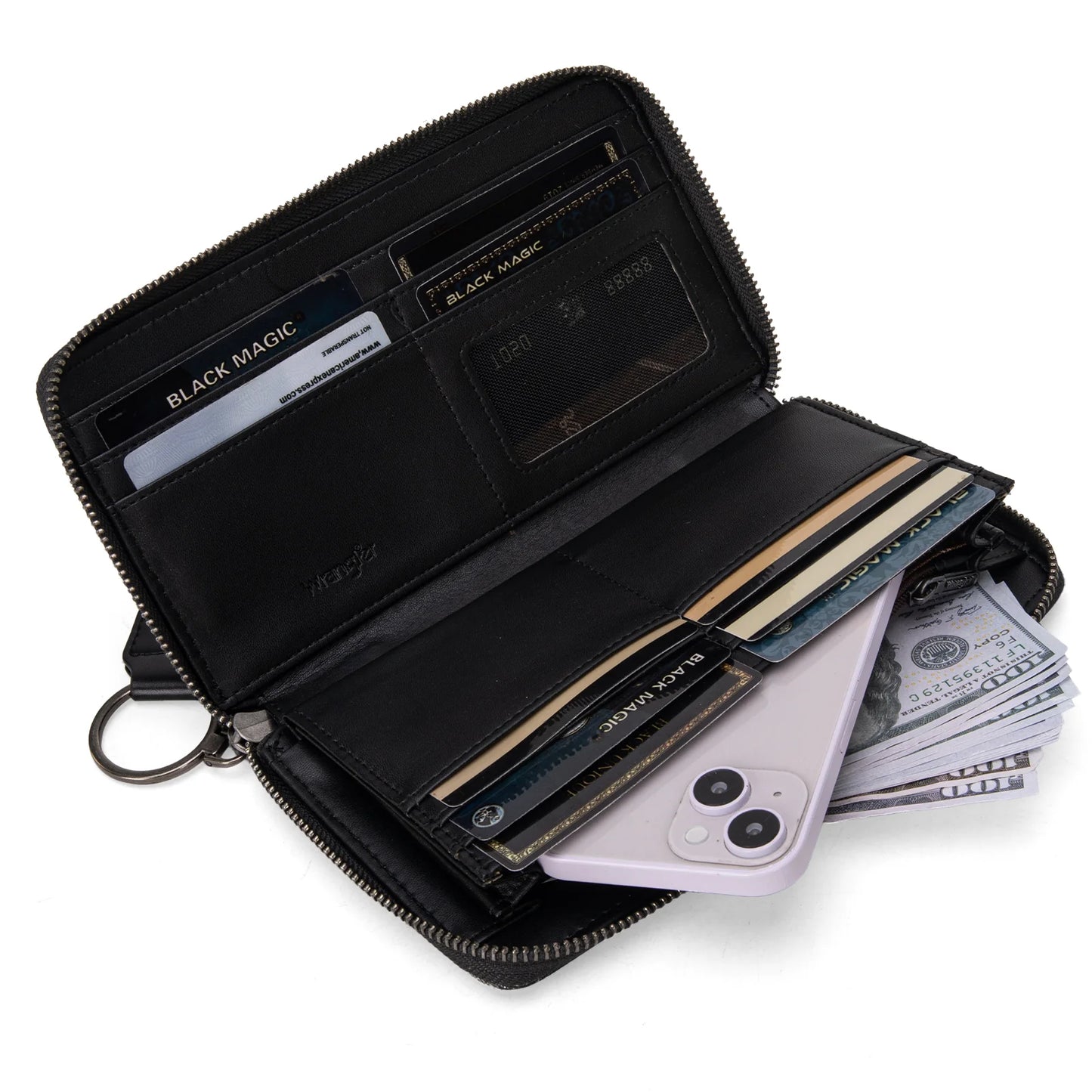 Wrangler Southwestern Art Print Wallet -black