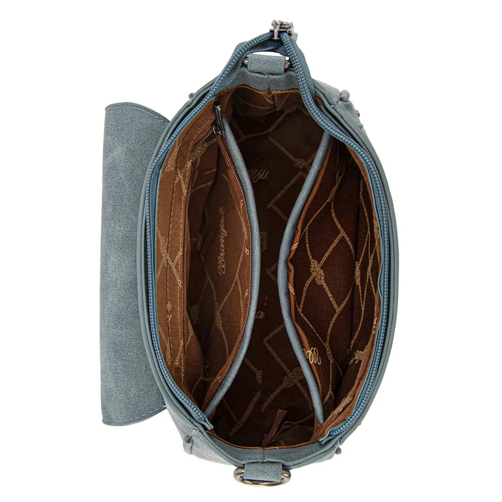 Wrangler Aztec Saddle Crossbody Bag - Jean