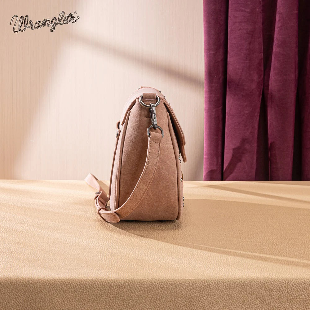 Wrangler Aztec Saddle Crossbody Bag - Pink