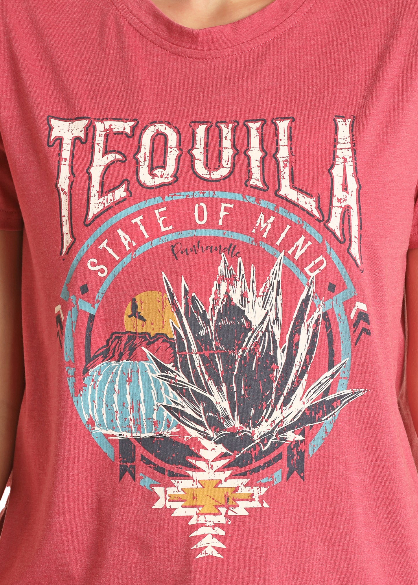 Rock & Roll Panhandle Women's Tequila Graphic Tee Rose