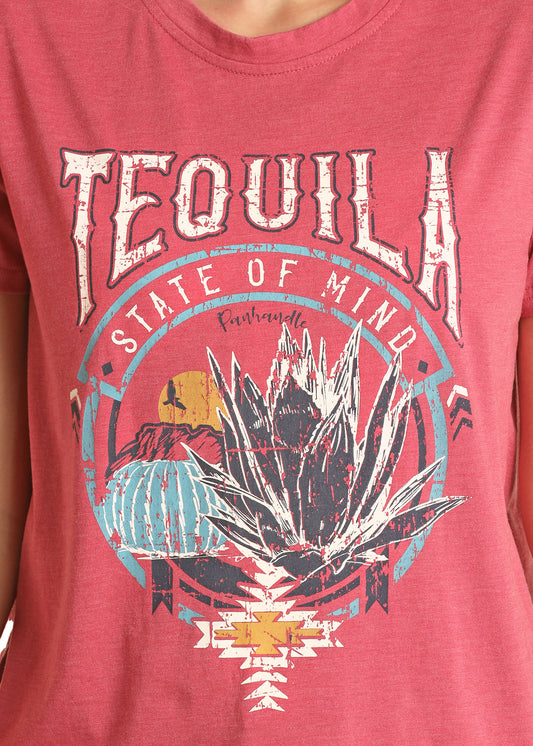 Rock & Roll Panhandle Women's Tequila Graphic Tee Rose