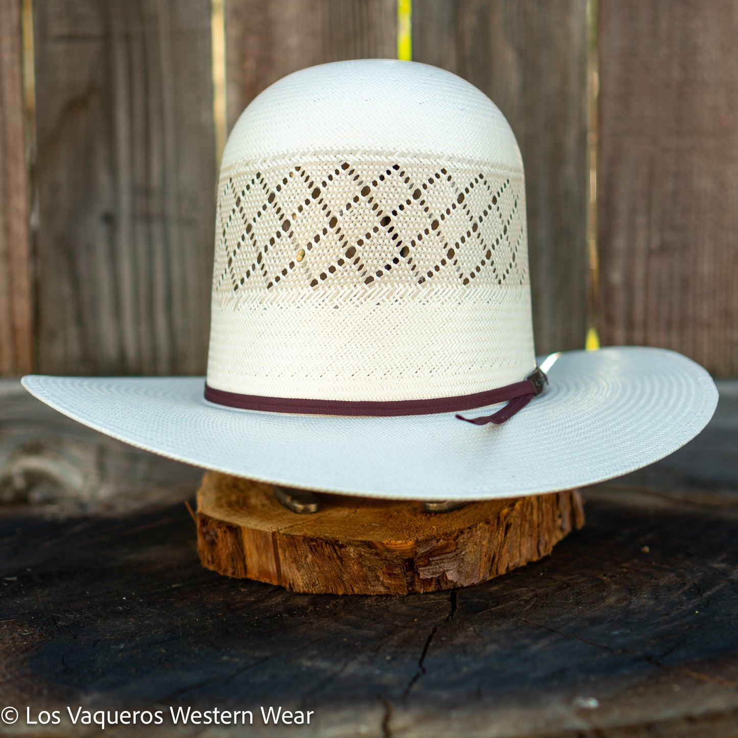 Laredo Straw Hat Tall Crown Ace Spades Tan/White
