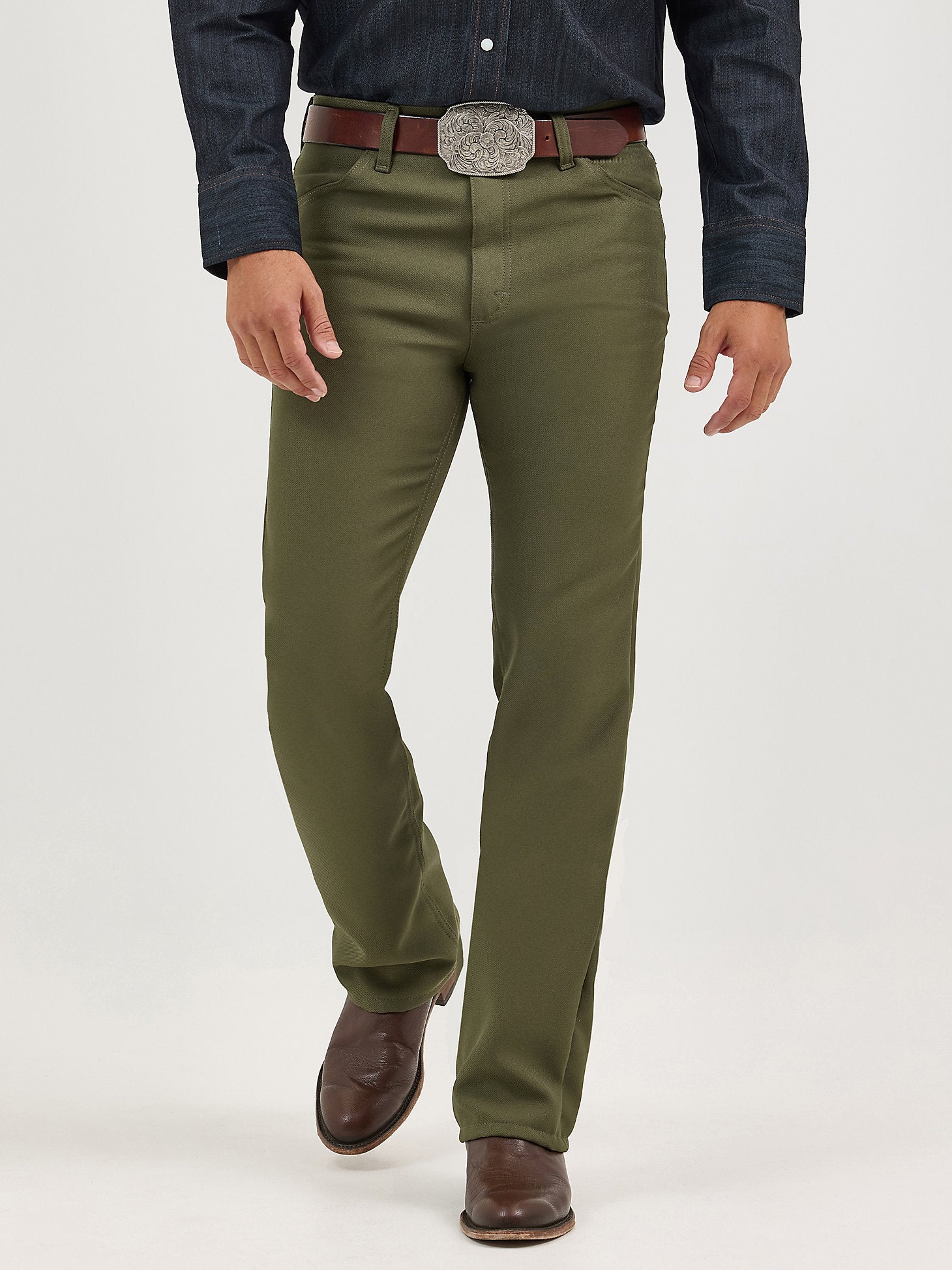 Wrangler Mens Wrancher Dress Jeans Green Leaf - 112368821
