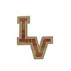 Los Vaqueros LV Patch Aztec Beige Burgundy with Beige Edge