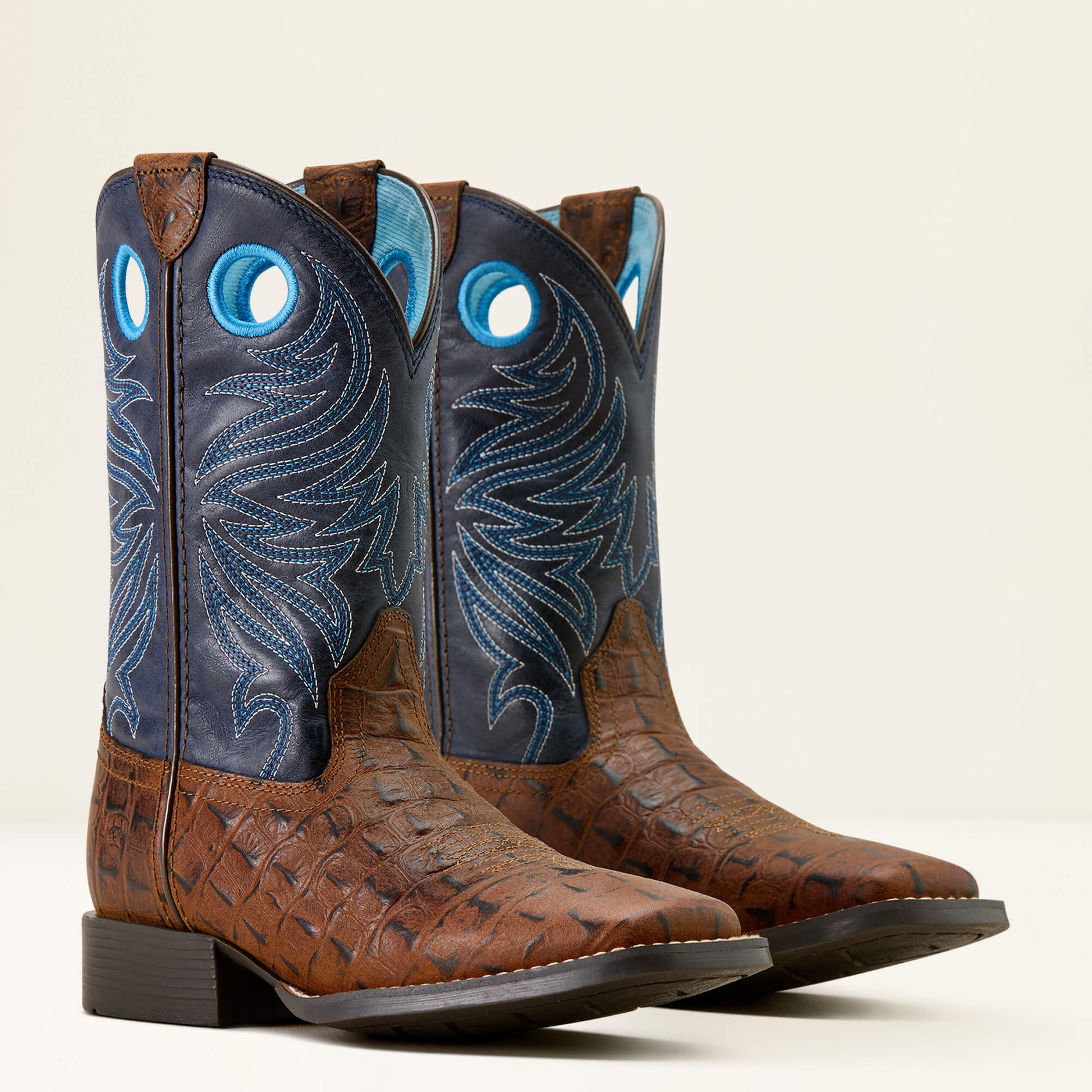 BROWN CROCODILE PRINT|NAVY