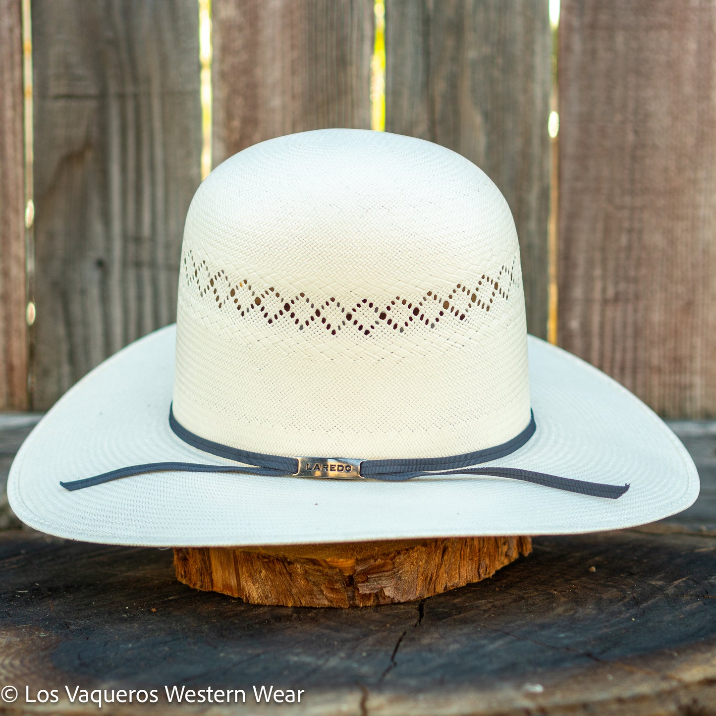 Laredo Straw Hat Tall Crown Diamond White