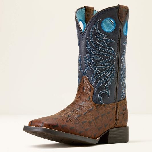 BROWN CROCODILE PRINT|NAVY