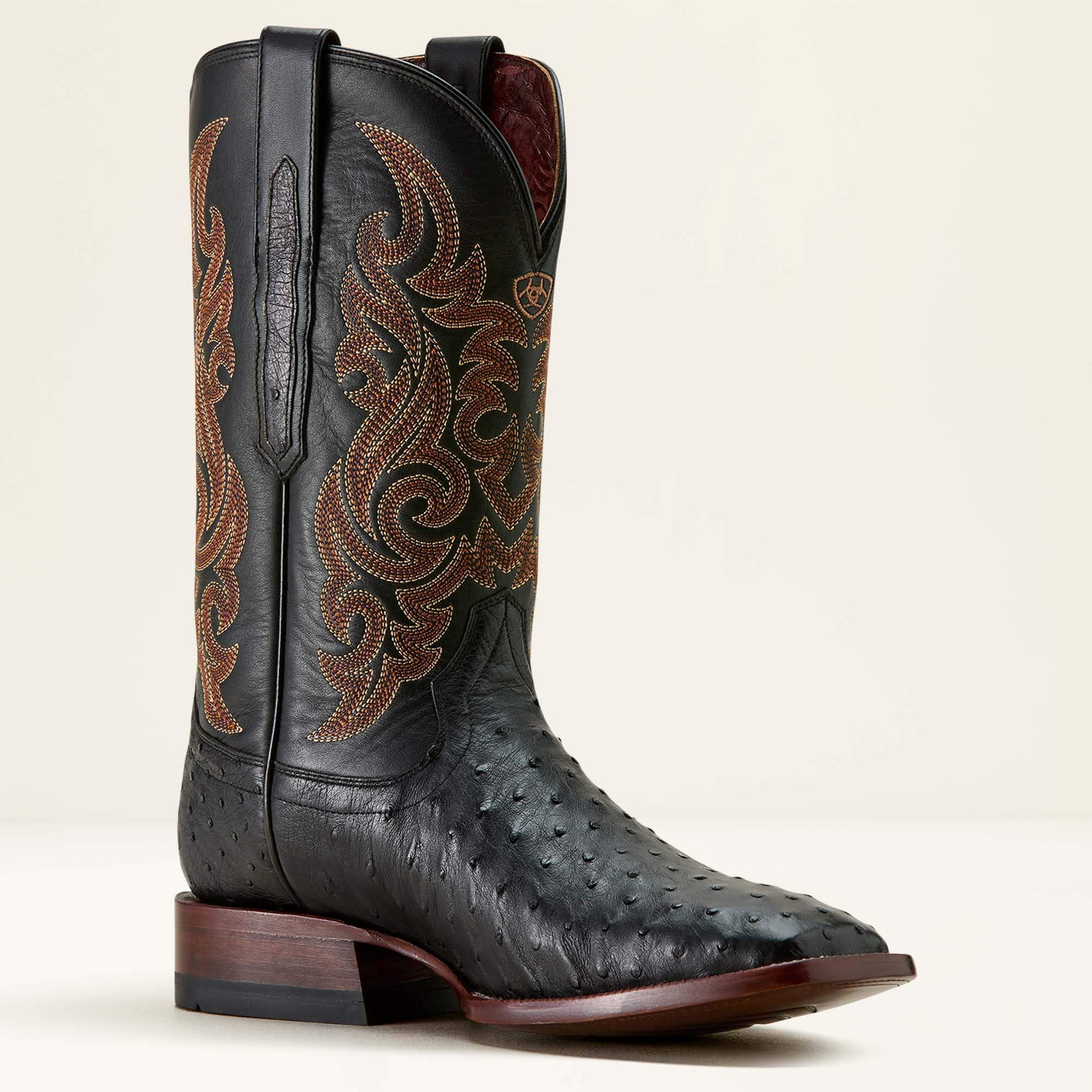 BLACK FULL QUILL OSTRICH|MIDNIGHT BLACK