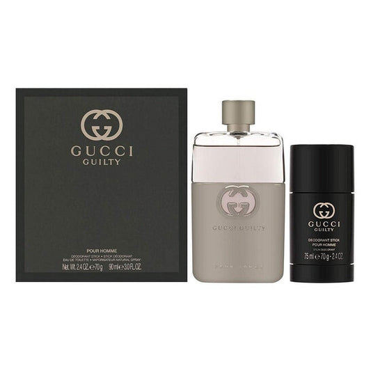 Gucci Guilty 2 Piece Gift Set Man Eau de Toilette Pour Homme Natural Spray 3.0 OZ
