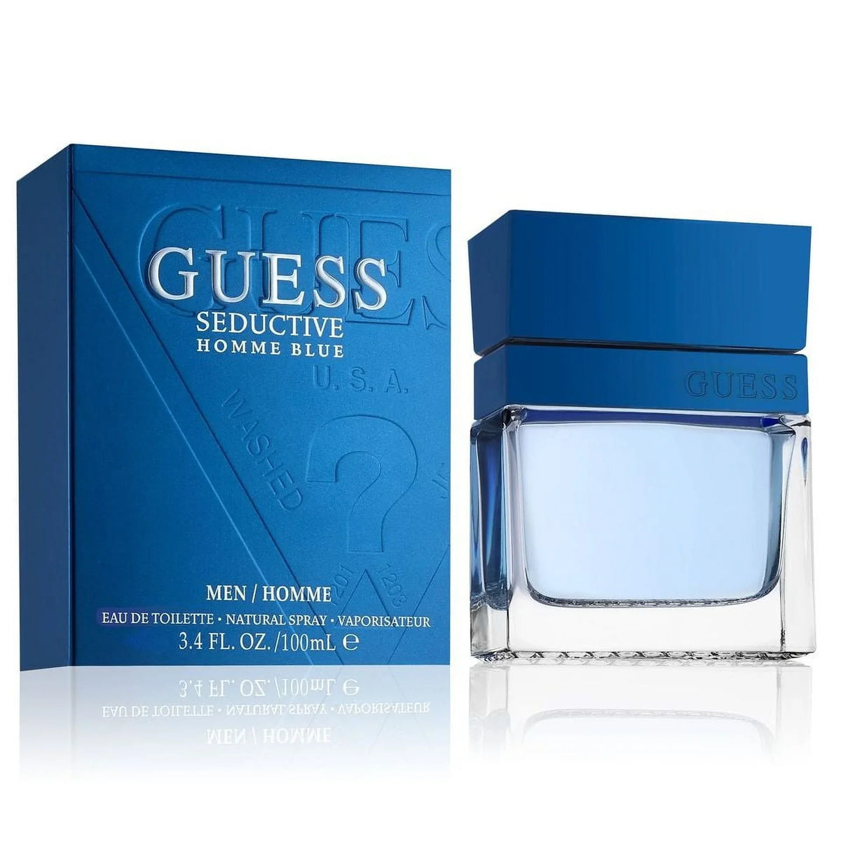 Guess Seductive Homme Blue Man Eau de Toilette Natural Spray 3.4 OZ