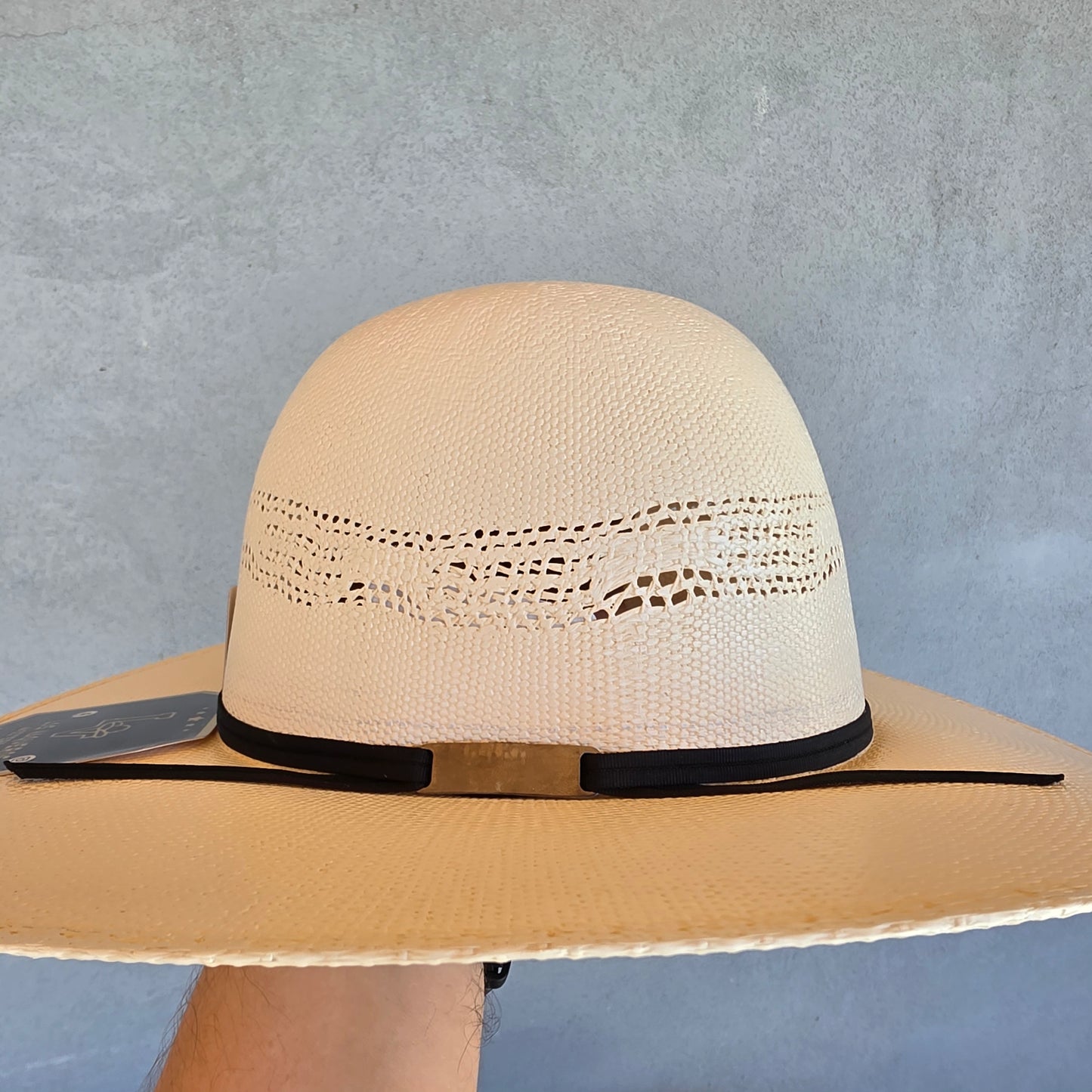 Los Vaqueros Kids Straw Hat Open Regular Crown Bangora Original Snow White