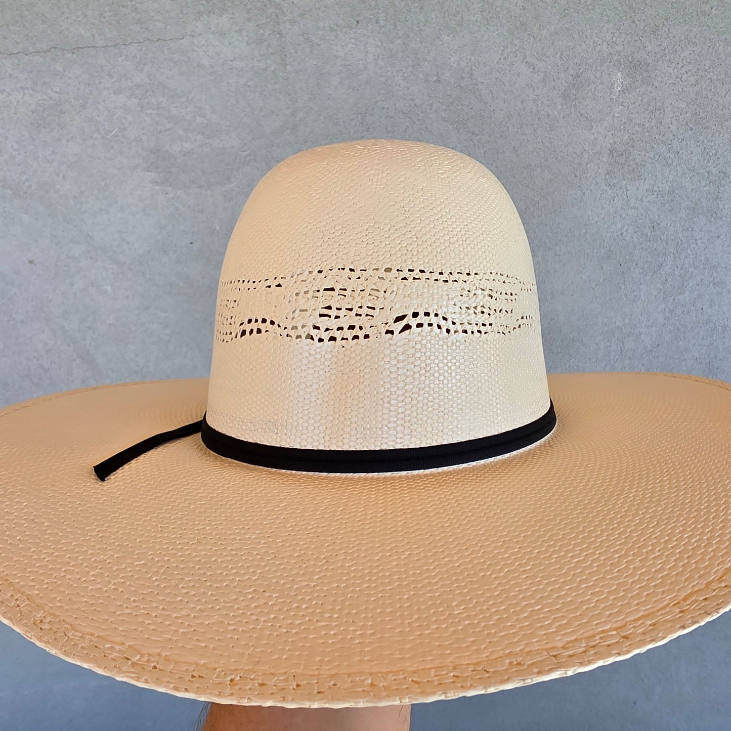 Los Vaqueros Kids Straw Hat Open Regular Crown Bangora Original Snow White