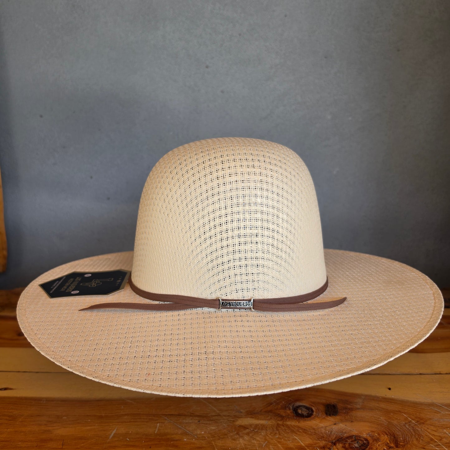 Los Vaqueros Straw Hat Open Regular Crown Morral Tan